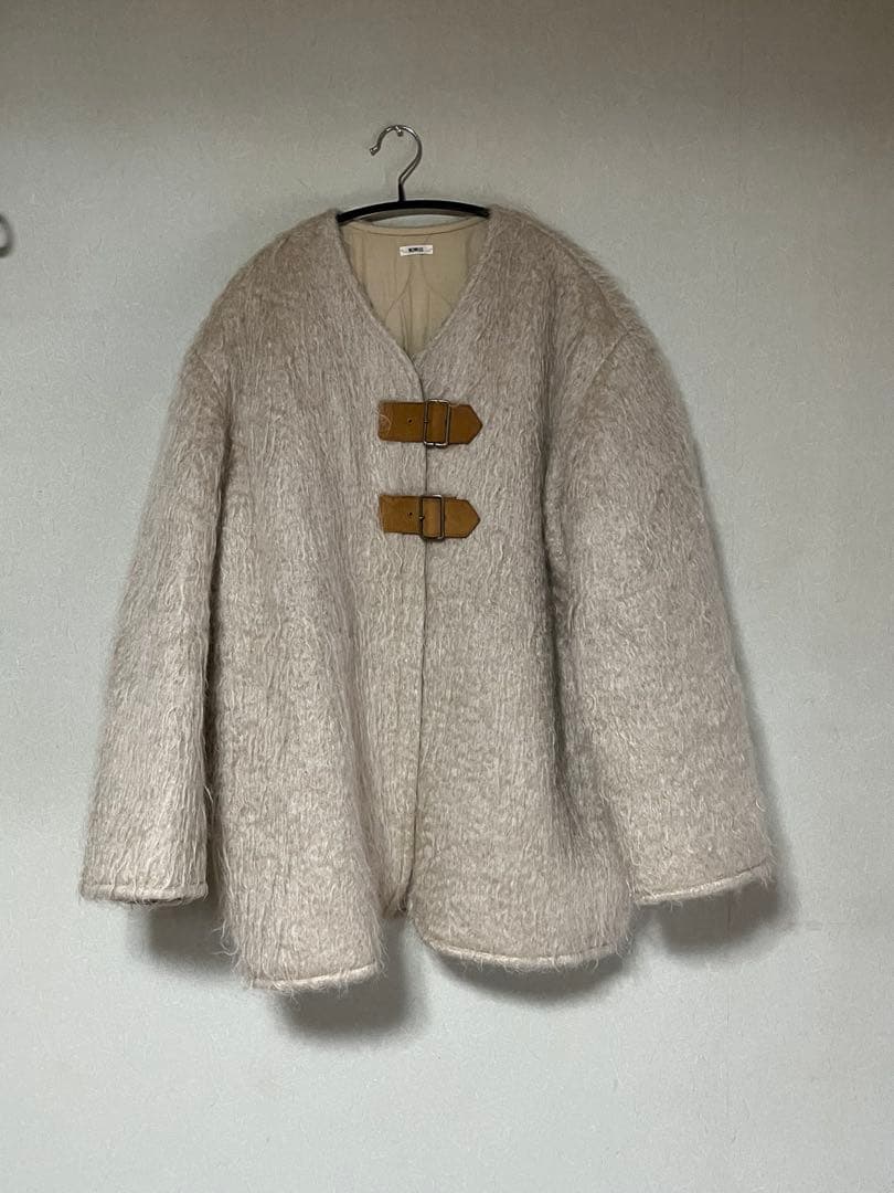 【なっちゃん】nowos モヘアシャギーコート　ジャケット　M